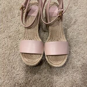 Elegant Pink Wedge Sandals
